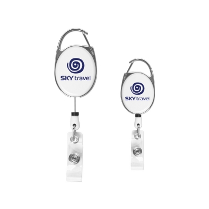 Custom Carabiner Clip Badge Reel with Logo S11222X