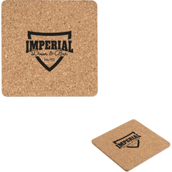 Custom Square Cork Coaster with Logo S21324X
