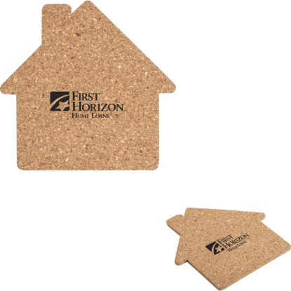 Custom House Cork Coaster with Logo S21343X