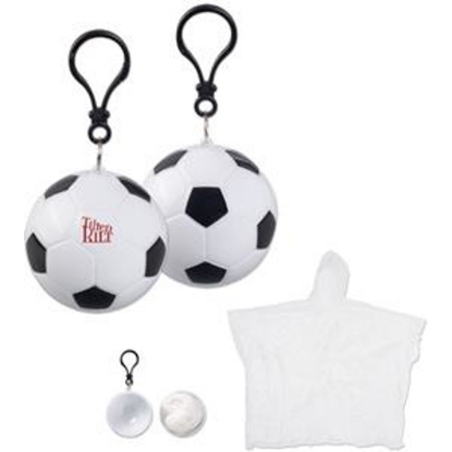 Custom Soccer Rain Poncho in Ball Keychain with Logo S21426X