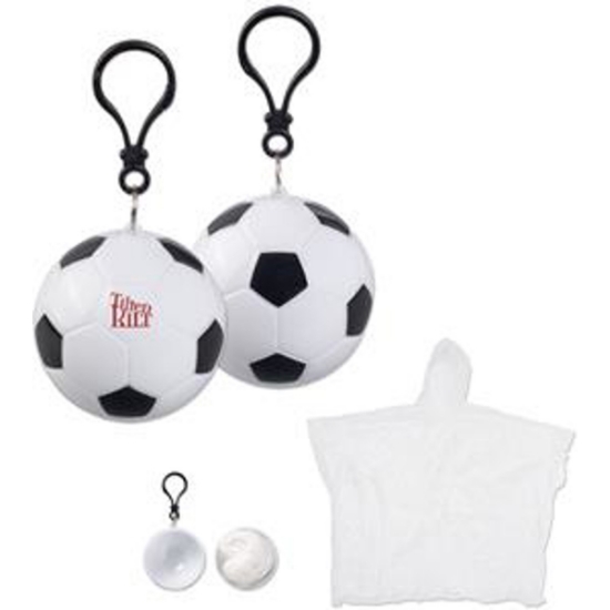 Custom Soccer Rain Poncho in Ball Keychain with Logo S21426X