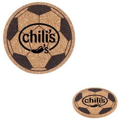 Custom Soccer Ball Cork Coaster with Logo S21427X