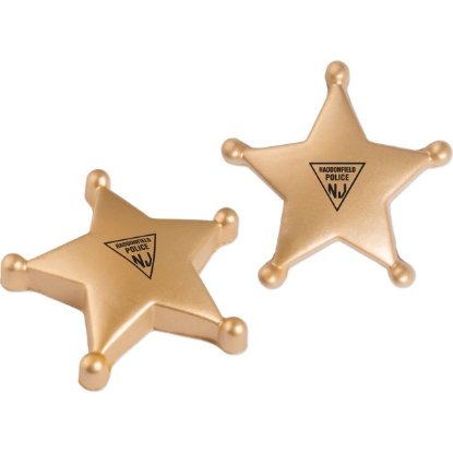 Custom Sheriff Star Stress Reliever with Logo S24158X