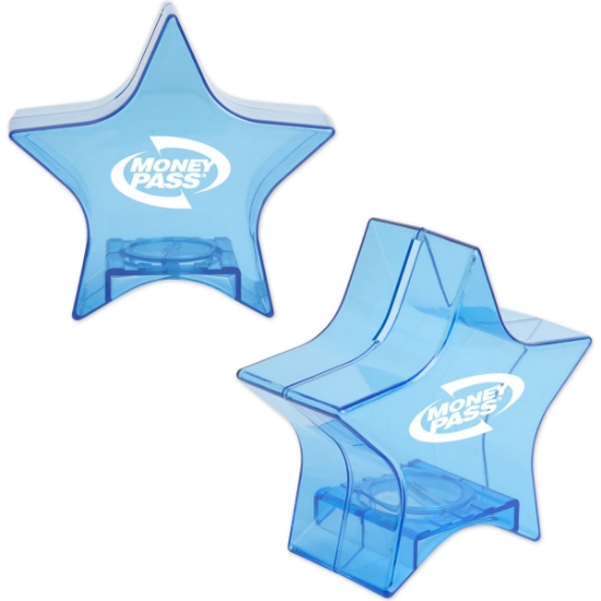 Custom Translucent Blue Star Bank with Logo S30007X
