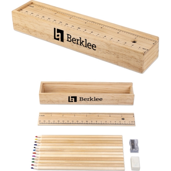 Custom Wooden Stationery Kit with Logo S32107X