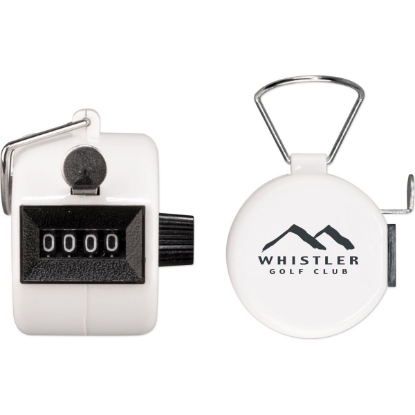 Custom White Tally Counter with Logo S50109X
