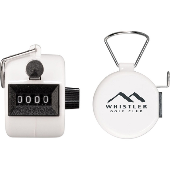 Custom White Tally Counter with Logo S50109X