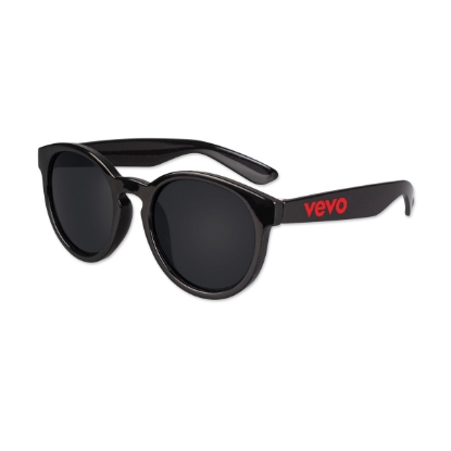 Custom Round Lens Black Sunglasses with Logo S53113X