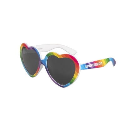 Custom Heart Shaped Pride Sunglasses with Logo S53155X