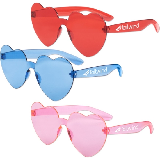 Custom Heart Shape No Frame Glasses with Logo S53201X