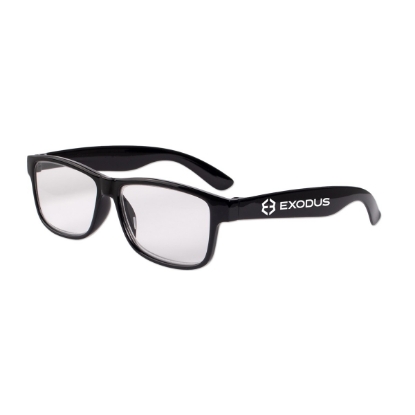 Custom +1.50 Classic Square Frame Reading Glasses with Logo S53233X