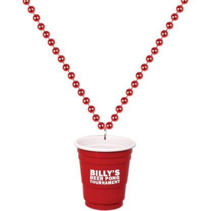 Custom Red Cup Shot Glass on Beads with Logo S55073X