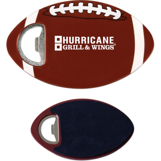 Custom Football Coaster Bottle Openers with Logo S55123X