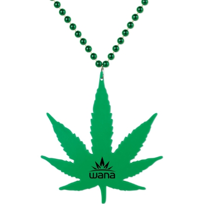 Custom Cannabis Medallion Beads with Logo S55136X