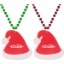 Custom Santa Hat Medallion Beads with Logo S55179X