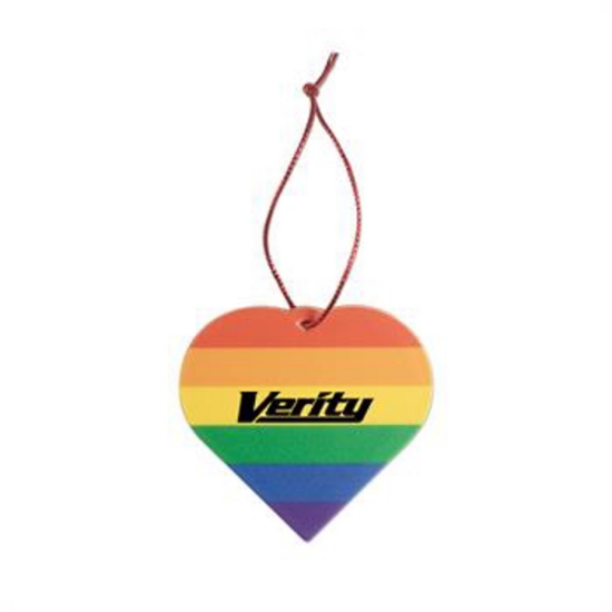 Custom Heart Pride Ornament with Logo S55181X