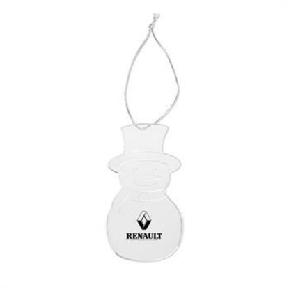 Custom Acrylic Style Snowman Ornament with Logo S55186X