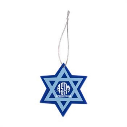 Custom Star of David Ornament with Logo S55189X