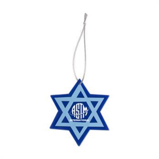 Custom Star of David Ornament with Logo S55189X