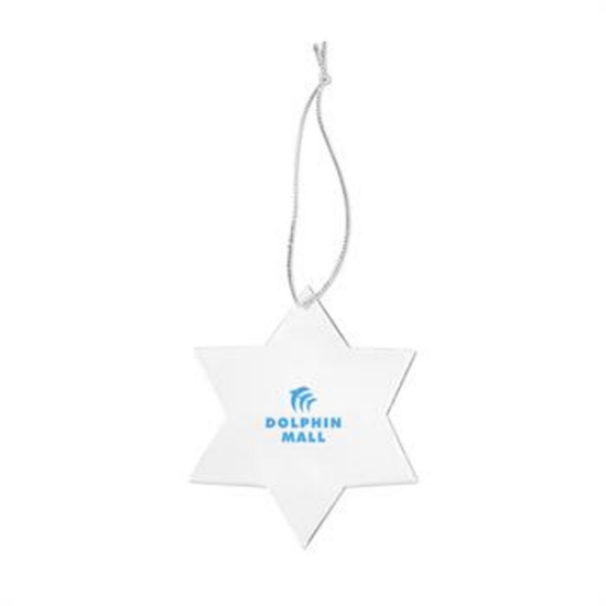 Custom Acrylic Style Star of David Ornament with Logo S55190X