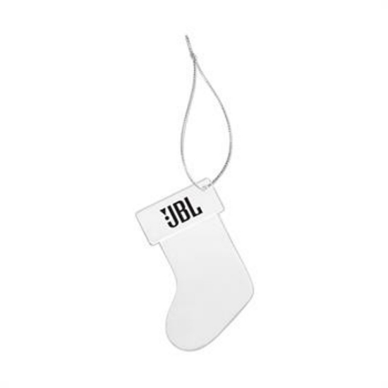 Custom Acrylic Style Stocking Ornament with Logo S55192X
