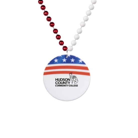 Custom Patriotic Medallion Beads with Logo S55193X