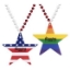 Custom Star Patriotic/Pride Medallion Beads with Logo S55198X
