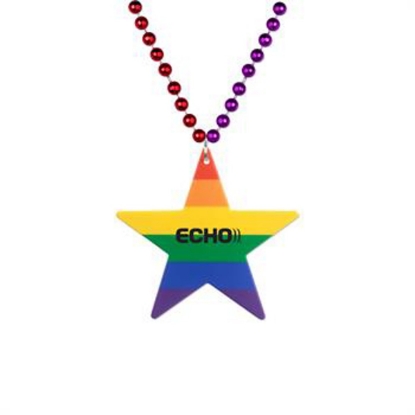 Custom Star Pride Medallion Beads with Logo S55200X