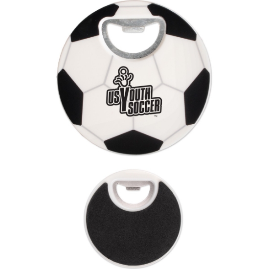 Custom Soccer Coaster Bottle Opener with Logo S55202X