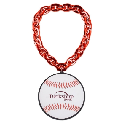 Custom Baseball EVA Medallion with Jumbo Chain with Logo S55209X