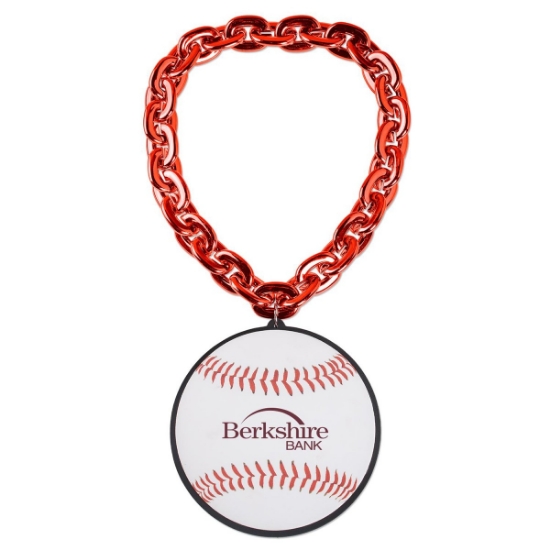 Custom Baseball EVA Medallion with Jumbo Chain with Logo S55209X