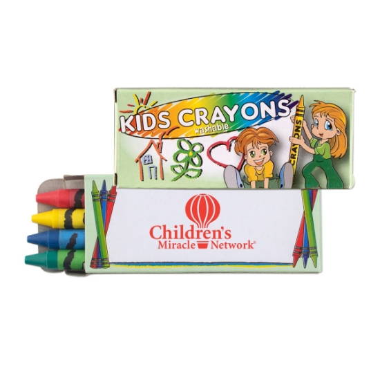 Custom 4 Pack Washable Crayons with Logo S5904X