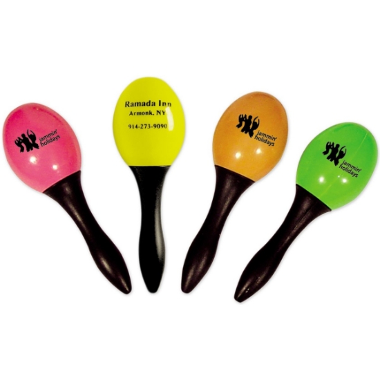 Custom Neon Assortment Mini Maracas with Logo S6047X