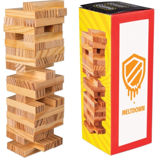Custom Mini Wooden Tower Game with Logo S63047X