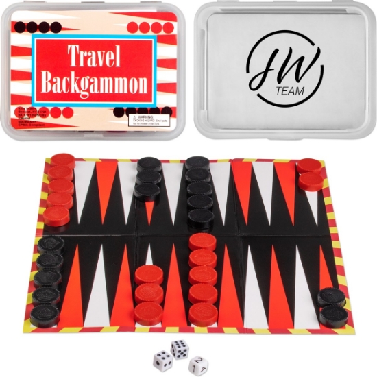 Custom Travel Backgammon with Logo S66061X