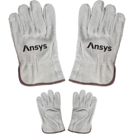 Custom Unlined Cowhide Suede Gloves with Logo S66124X