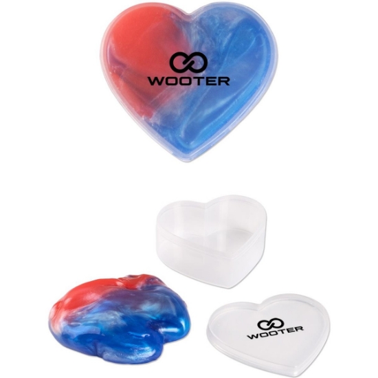 Custom Heart Shaped Slime with Logo S66146X