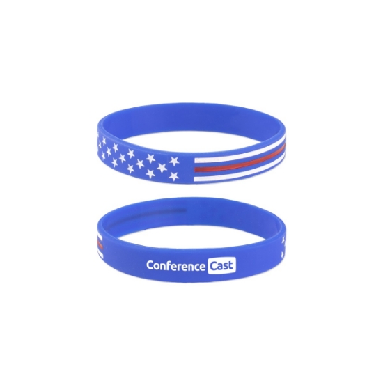 Custom Patriotic Silicone Wristband Bracelets with Logo S6752X