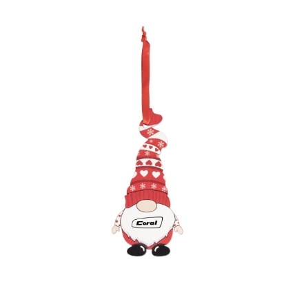 Custom Wooden Gnome Ornament with Logo S6768X