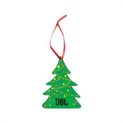 Custom Wooden Tree Ornament with Logo S6777X