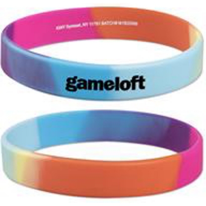 Custom Tie-Dye Silicone Bracelet with Logo S6788X