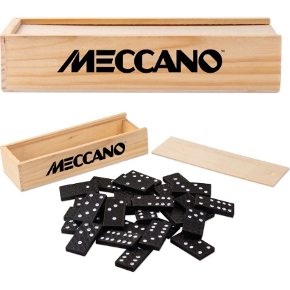 Custom Dominoes in Wooden Box with Logo S70762X