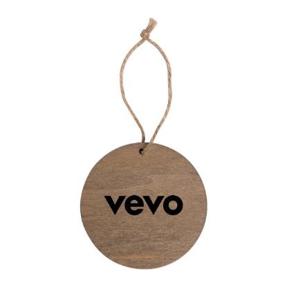 Custom Round Wooden Ornaments with Logo S71411X