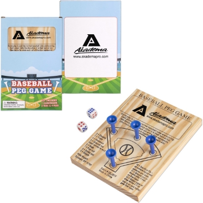 Custom Wooden Baseball Peg Game with Logo S71486X