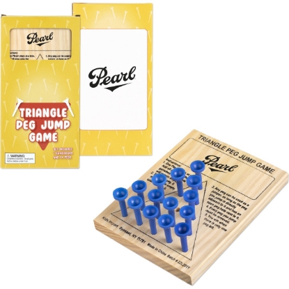 Custom Wooden Triangle Jump Peg Game with Logo S71488X