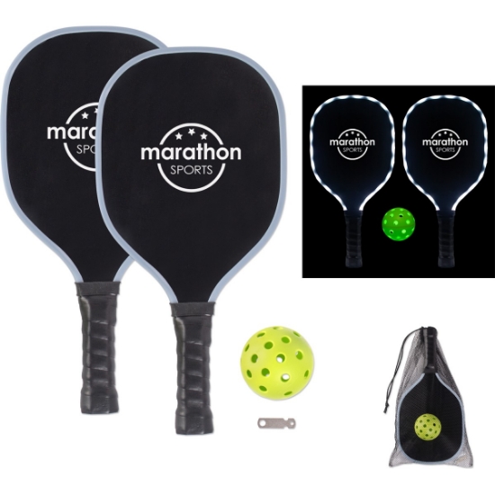 Custom LED Pickleball Set in Mesh Bag with Logo S71530X