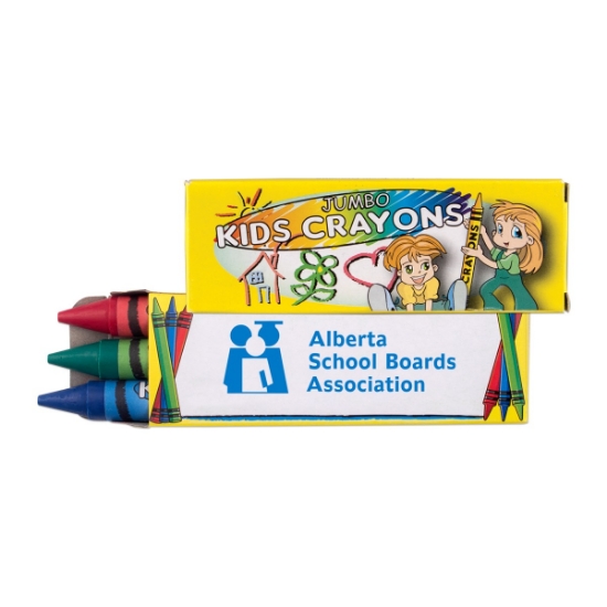 Custom 3 Pack Jumbo Crayons with Logo S9694X