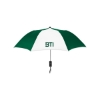 Promotional Elite Compact Folding Umbrella - 2 Color Panels Green/White SBMUMB