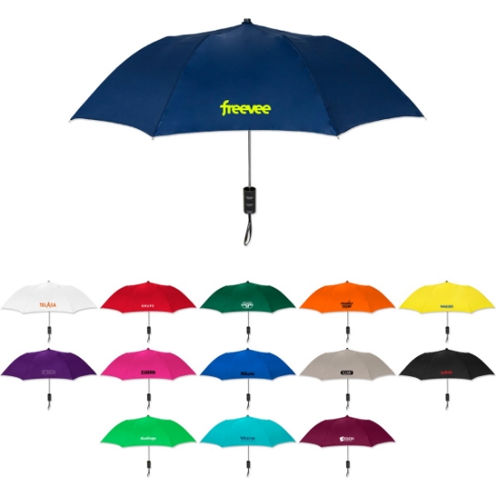 Custom Elite Compact Folding Umbrella - Solid Colors with Logo SBSUMB