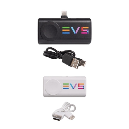 Custom Dual Plug Powerbank with Watch Charger with Logo TECH10